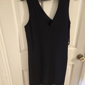 Brand new, black sleeveless v neck dress